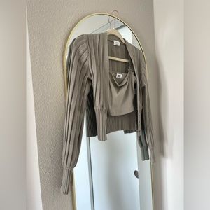 Aritzia Thais Plunge Front Cardigan & matching tank!